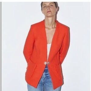 Zara Women's Orange Blazer